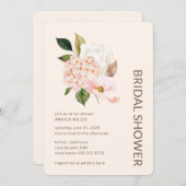水彩フローラブライダルシャワーウェディングシャワー 招待状 (正面/裏面)