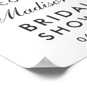 水彩フローラブライダルシャワーウェルカムポスターWG ポスター (角)