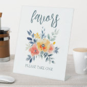 水彩フローラブライダルシャワーカスタム 台座サイン (インサイチュ)