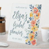 水彩フローラブライダルシャワーカスタム 台座サイン (インサイチュ)
