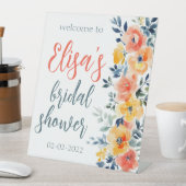水彩フローラブライダルシャワーカスタム 台座サイン (インサイチュ)