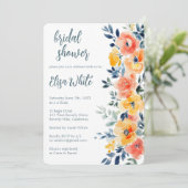 水彩フローラブライダルシャワーカスタム 招待状 (スタンド正面)