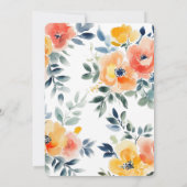 水彩フローラブライダルシャワーカスタム 招待状 (裏面)