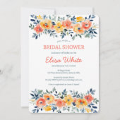 水彩フローラブライダルシャワーカスタム 招待状 (正面)
