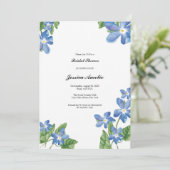 水彩フローラブライダルシャワーカード 招待状 (スタンド正面)