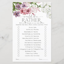 水彩フローラブライダルシャワーゲーム