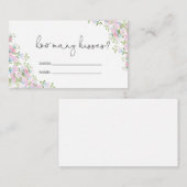 水彩フローラブライダルシャワーゲーム エンクロージャーカード (正面/裏面)
