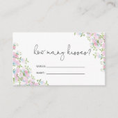 水彩フローラブライダルシャワーゲーム エンクロージャーカード (正面)