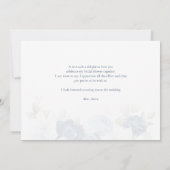 水彩フローラブライダルシャワーサンキューカード 招待状 (裏面)