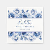 水彩フローラブライダルシャワーナプキンス スタンダードカクテルナプキン (正面)