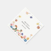 水彩フローラブライダルシャワーナプキンス スタンダードカクテルナプキン (角)