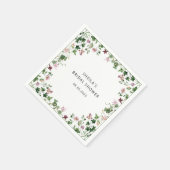 水彩フローラブライダルシャワーナプキンス スタンダードカクテルナプキン (角)