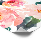 水彩フローラブライダルシャワーフォトプロップ ポスター (角)