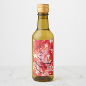 水彩フローラブライダルシャワーミニ ワインラベル (正面)