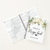 水彩フローラブライダルシャワーレシピ本 ノートブック (内部)