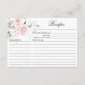 水彩フローラブライダルシャワーレシピ筐体 エンクロージャーカード (正面)