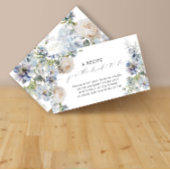 水彩フローラブライダルシャワーレシピ要求 エンクロージャーカード
