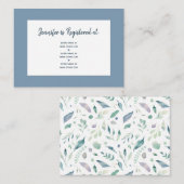 水彩フローラブライダルシャワーレジストリ エンクロージャーカード (正面/裏面)