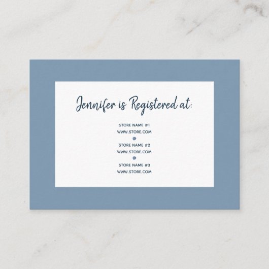 水彩フローラブライダルシャワーレジストリ エンクロージャーカード (正面)