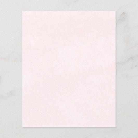 水彩フローラブライダルシャワー予算招待状 (裏面)