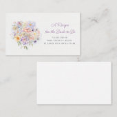 水彩フローラブライダルシャワー共有aレシピ エンクロージャーカード (正面/裏面)