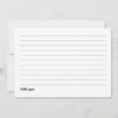 水彩フローラブライダルシャワー大型レシピカード (裏面)