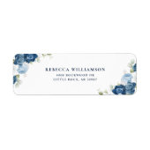 水彩フローラブライダルシャワー差出人住所 ラベル (正面)