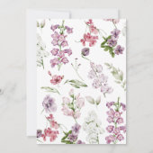 水彩フローラブライダルシャワー招待状 招待状 (裏面)