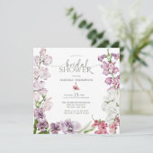 水彩フローラブライダルシャワー招待状 招待状 (スタンド正面)