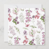 水彩フローラブライダルシャワー招待状 招待状 (裏面)