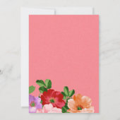 水彩フローラブライダルシャワー招待，バラ 招待状 (裏面)