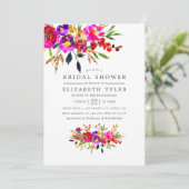 水彩フローラブライダルシャワー招待 招待状 (スタンド正面)