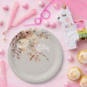 水彩フローラブライダルシャワー結婚ズ ペーパープレート (パーティー)