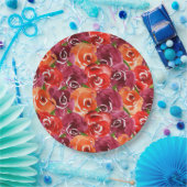 水彩フローラブライダルシャワー ペーパープレート (パーティー)