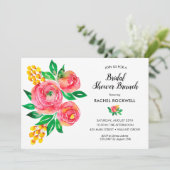 水彩フローラブライダルシャワー 招待状 (スタンド正面)