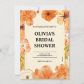 水彩フローラブライダル招待 招待状 (正面)