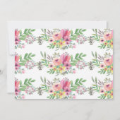 水彩フローラブライダル茶パーティの招待状 招待状 (裏面)