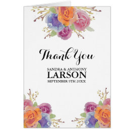 水彩フローラブライト結婚ズありがとう