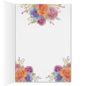 水彩フローラブライト結婚ズありがとう (内側 (右))