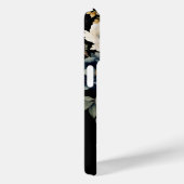 水彩フローラブラックモノグラムパーソナライズされた Case-Mate iPhoneケース (裏面 / 右)