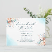 水彩フローラブランチブライダルシャワー 招待状 (スタンド正面)