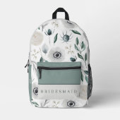 水彩フローラブリーズメイドバックパック プリントバックパック (正面)