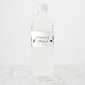 水彩フローラブルガン結婚ディ ペットボトルラベル (正面)