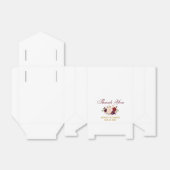 水彩フローラブルグンディ結婚ズ感謝してい金ゴールド フェイバーボックス (折り畳みなし)