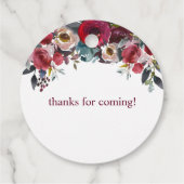 水彩フローラブルゴーニュブライダルシャワー フェイバータグ (裏面)