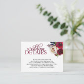 水彩フローラブルゴーニュ結婚ワイン詳細 エンクロージャーカード (スタンド正面)