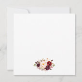 水彩フローラブルゴーニュ結婚金ゴールドのカードS 招待状 (裏面)