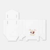 水彩フローラブルゴーニュ結婚金ゴールドの感謝していB フェイバーボックス (折り畳みなし)