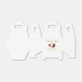 水彩フローラブルゴーニュ結婚金ゴールドの感謝していG フェイバーボックス (折り畳みなし)