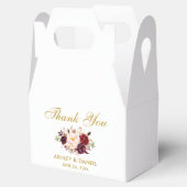 水彩フローラブルゴーニュ結婚金ゴールドの感謝していG フェイバーボックス (オープン)